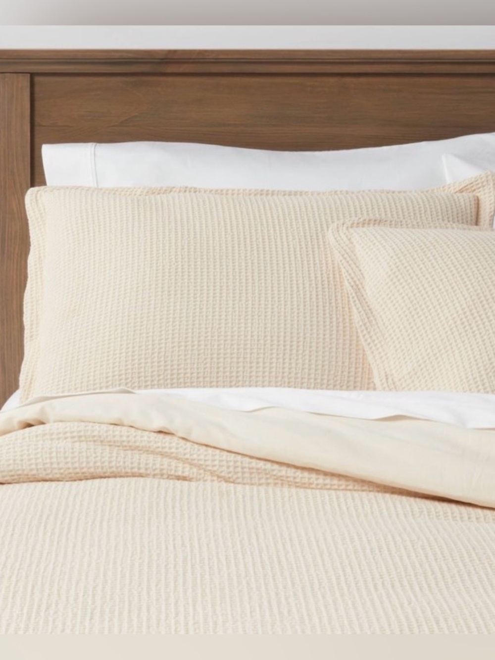 Threshold Washed Waffle Weave Duvet & Sham Set King Size 3 Piece Set